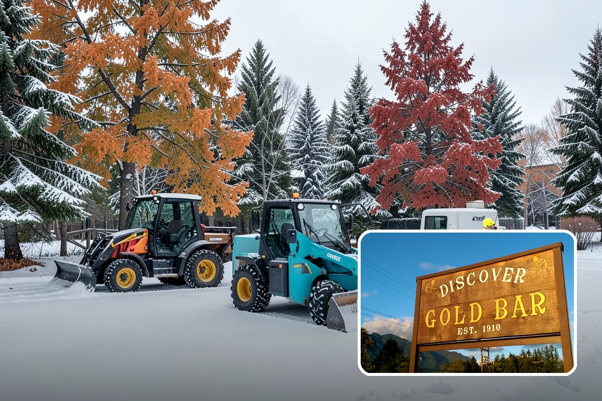 Double Driveway Snow Removal in Gold Bar, Snohomish County, WA - Clears the full two-car width