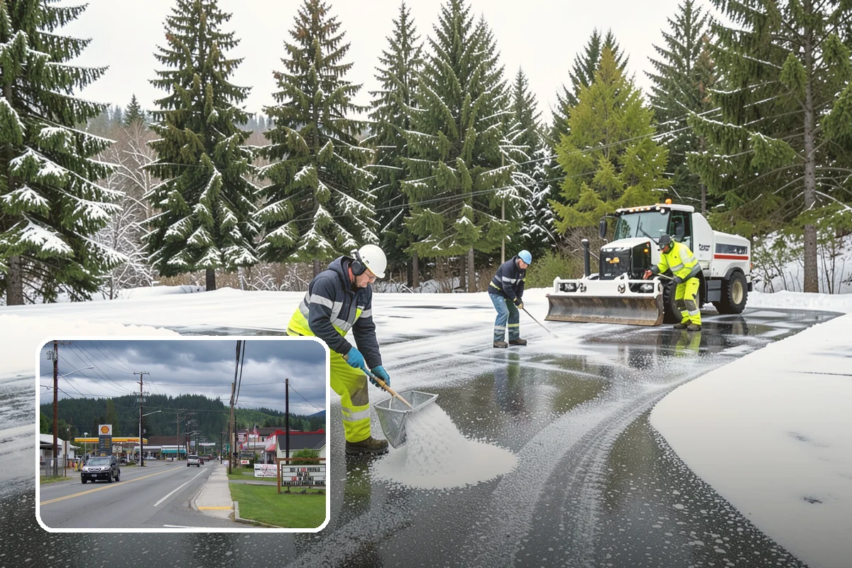 Double Driveway Snow Removal in Granite Falls, Snohomish County, WA - Clears the full two-car width