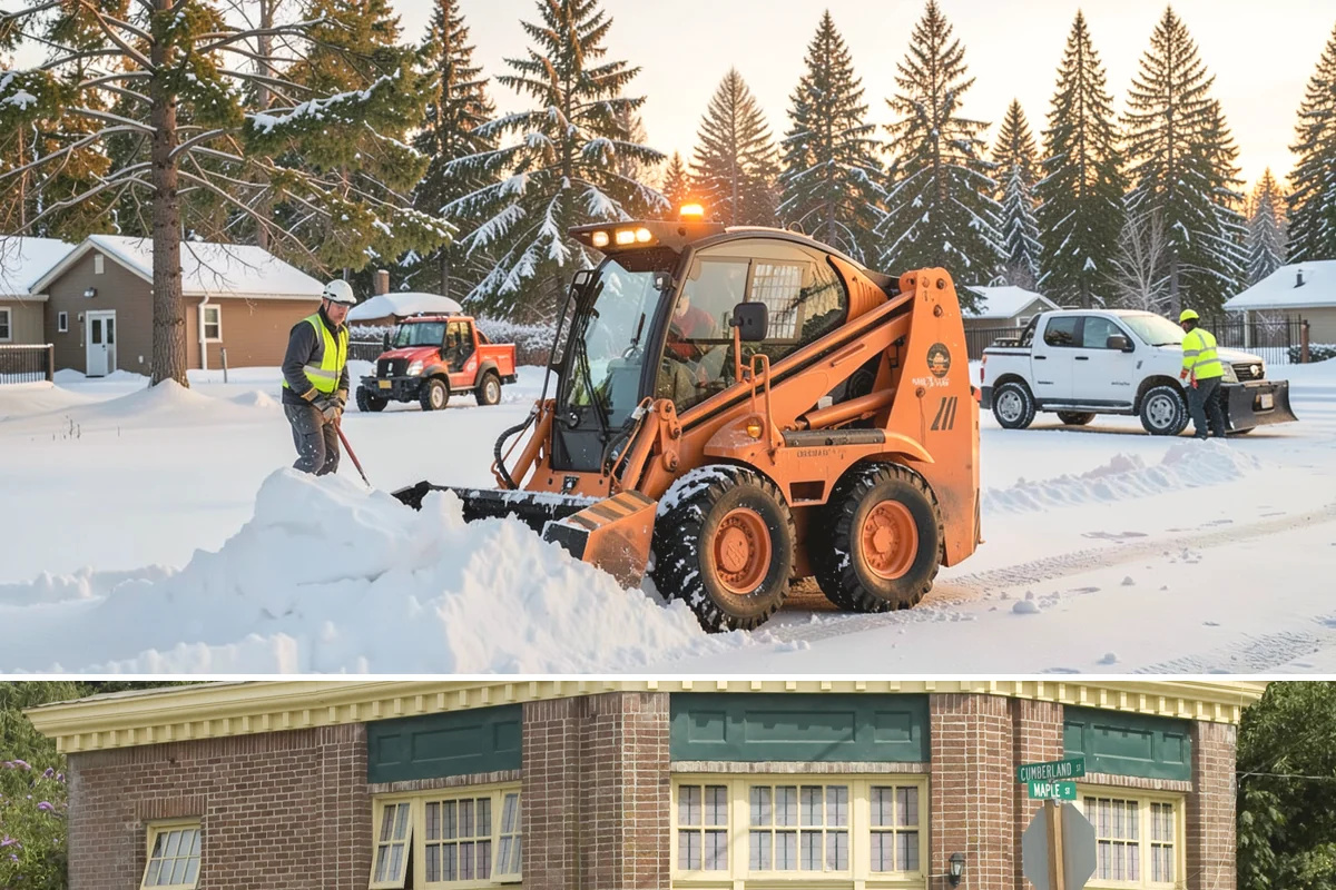 Double Driveway Snow Removal in Hamilton, Skagit County, WA - Double driveway clearing peaks during the midwinter snow window.