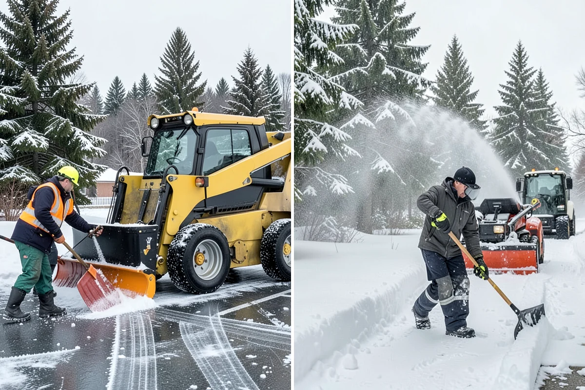 Double Driveway Snow Removal in Hunts Point, King County, WA - We plow or blow the full driveway width