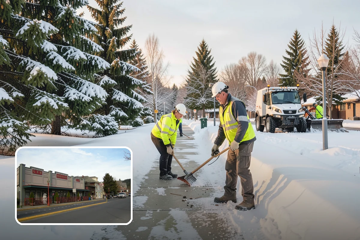 Double Driveway Snow Removal in Issaquah, King County, WA - Clears the full two-car width