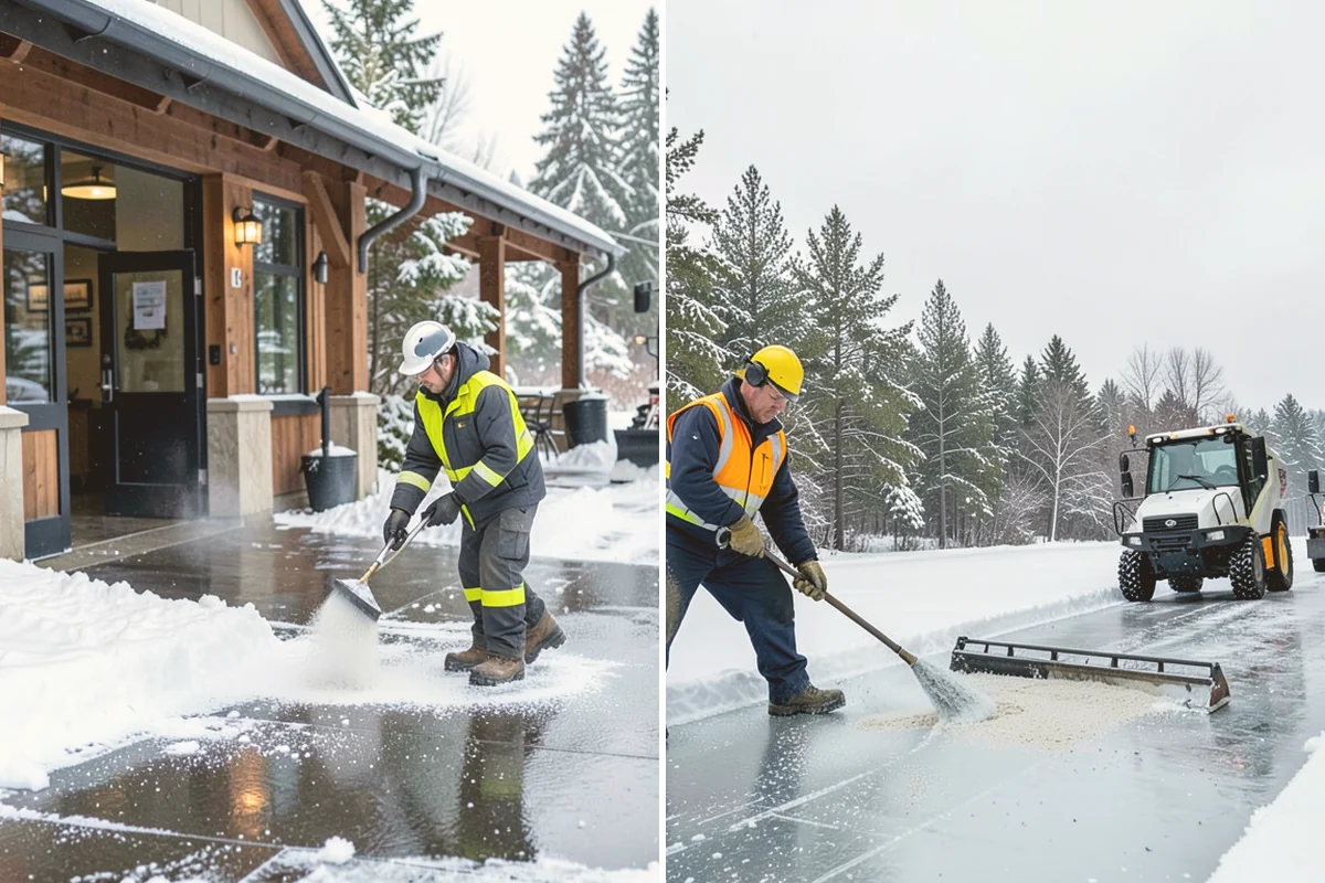 Double Driveway Snow Removal in Kirkland, King County, WA - We plow or blow the full driveway width