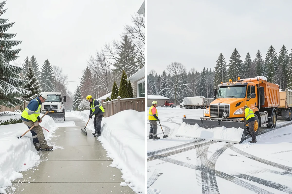 Double Driveway Snow Removal in La Conner, Skagit County, WA - We plow or blow the full driveway width