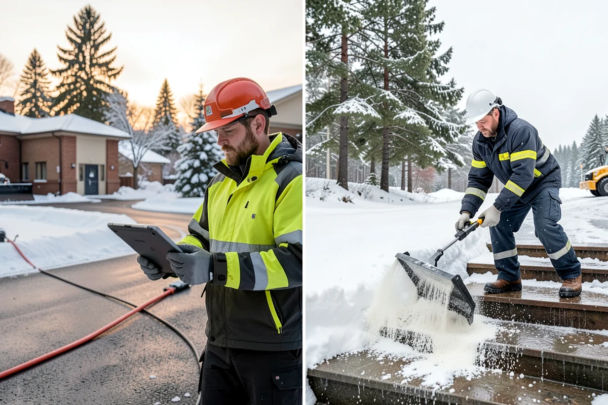 Double Driveway Snow Removal in Lakewood, Pierce County, WA - We plow or blow the full driveway width