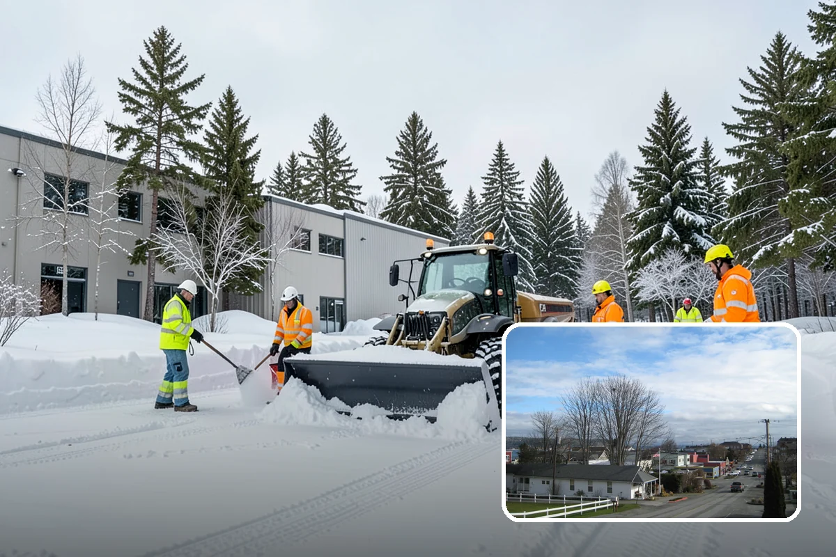 Double Driveway Snow Removal in Langley, Island County, WA - Clears the full two-car width