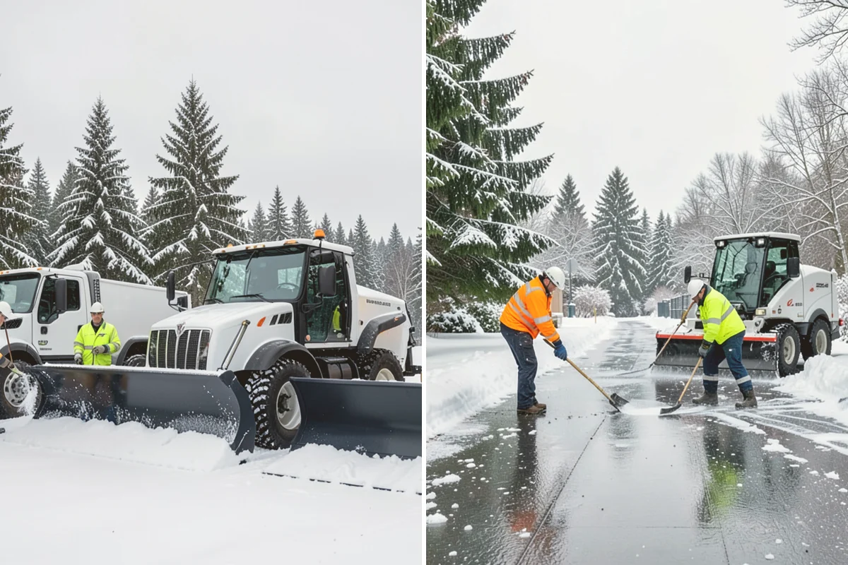 Double Driveway Snow Removal in Langley, Island County, WA - We plow or blow the full driveway width