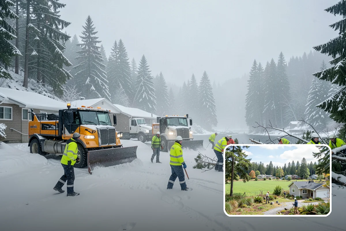 Double Driveway Snow Removal in Lyman, Skagit County, WA - Clears the full two-car width