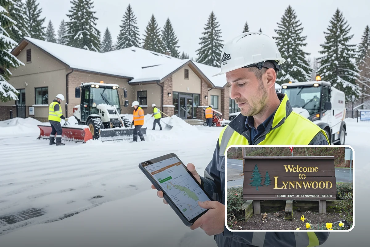 Double Driveway Snow Removal in Lynnwood, Snohomish County, WA - Clears the full two-car width