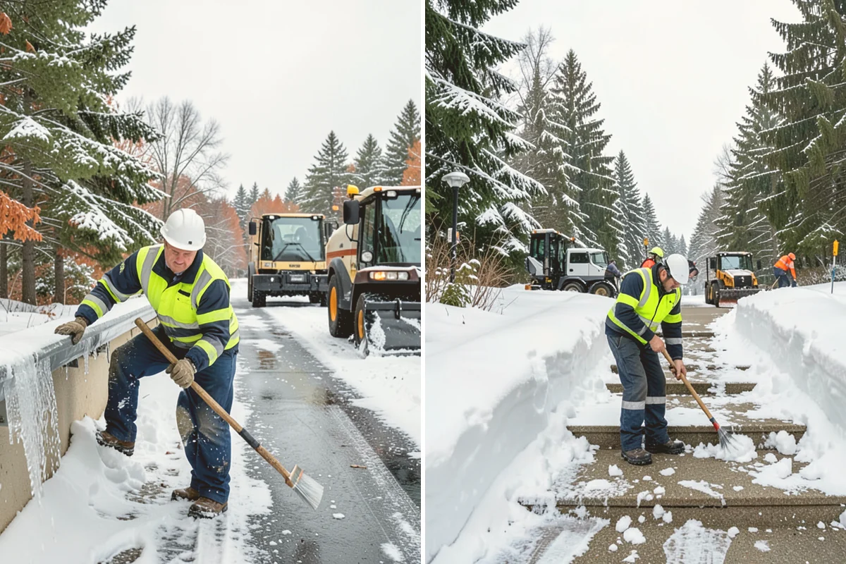 Double Driveway Snow Removal in Lynnwood, Snohomish County, WA - We plow or blow the full driveway width