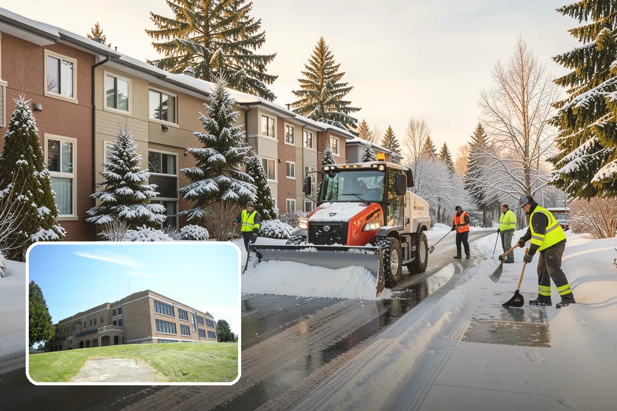 Double Driveway Snow Removal in Maple Valley, King County, WA - Clears the full two-car width