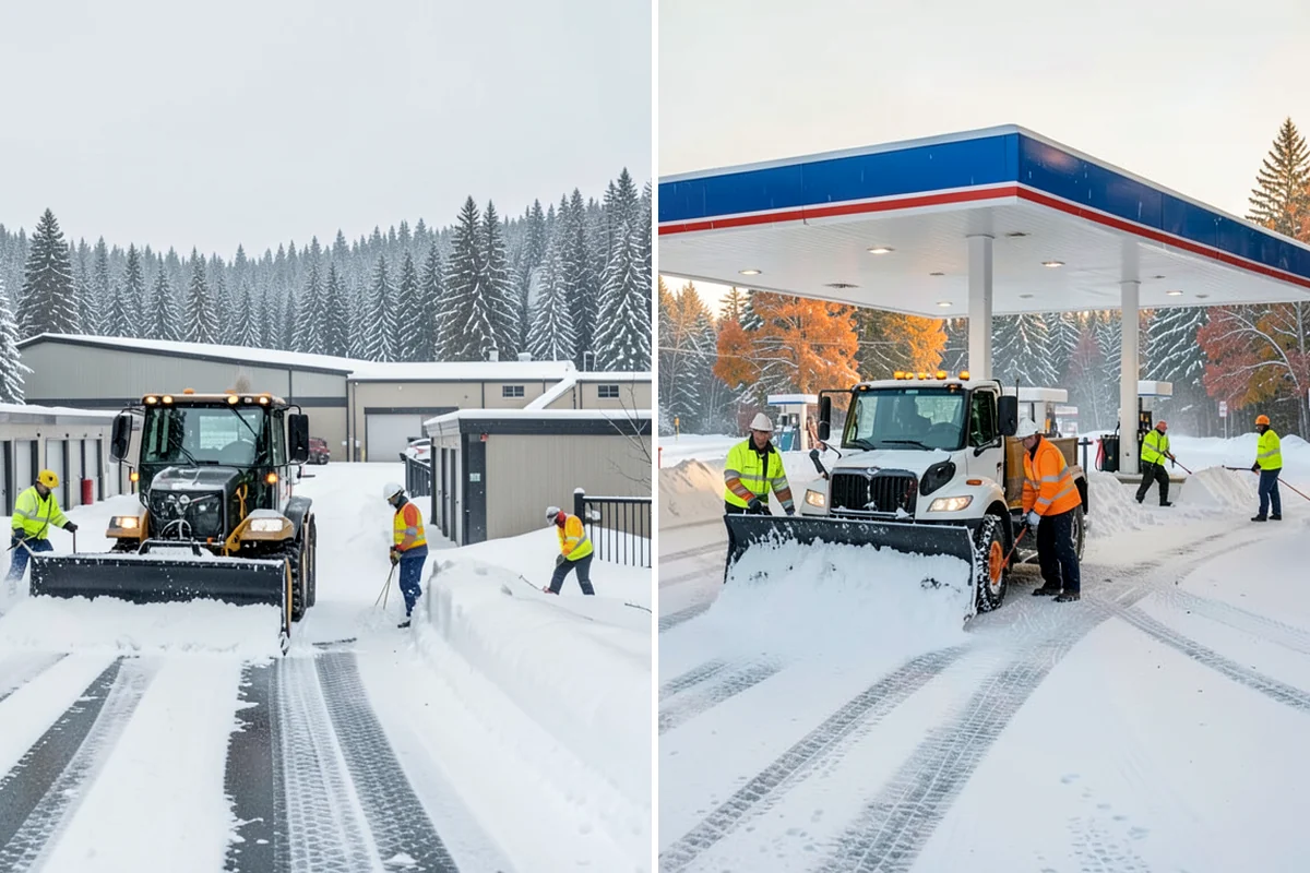 Double Driveway Snow Removal in Maple Valley, King County, WA - We plow or blow the full driveway width