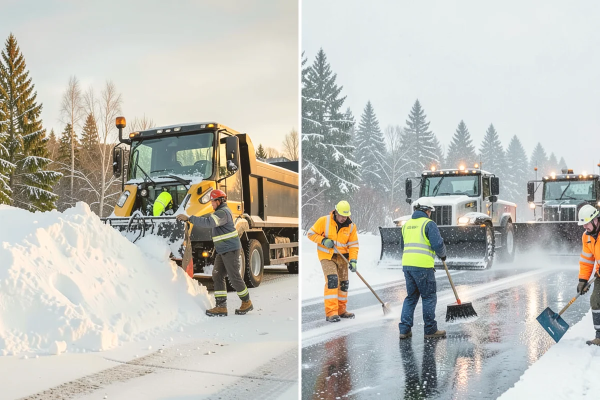 Double Driveway Snow Removal in Milton, King County, WA - We plow or blow the full driveway width