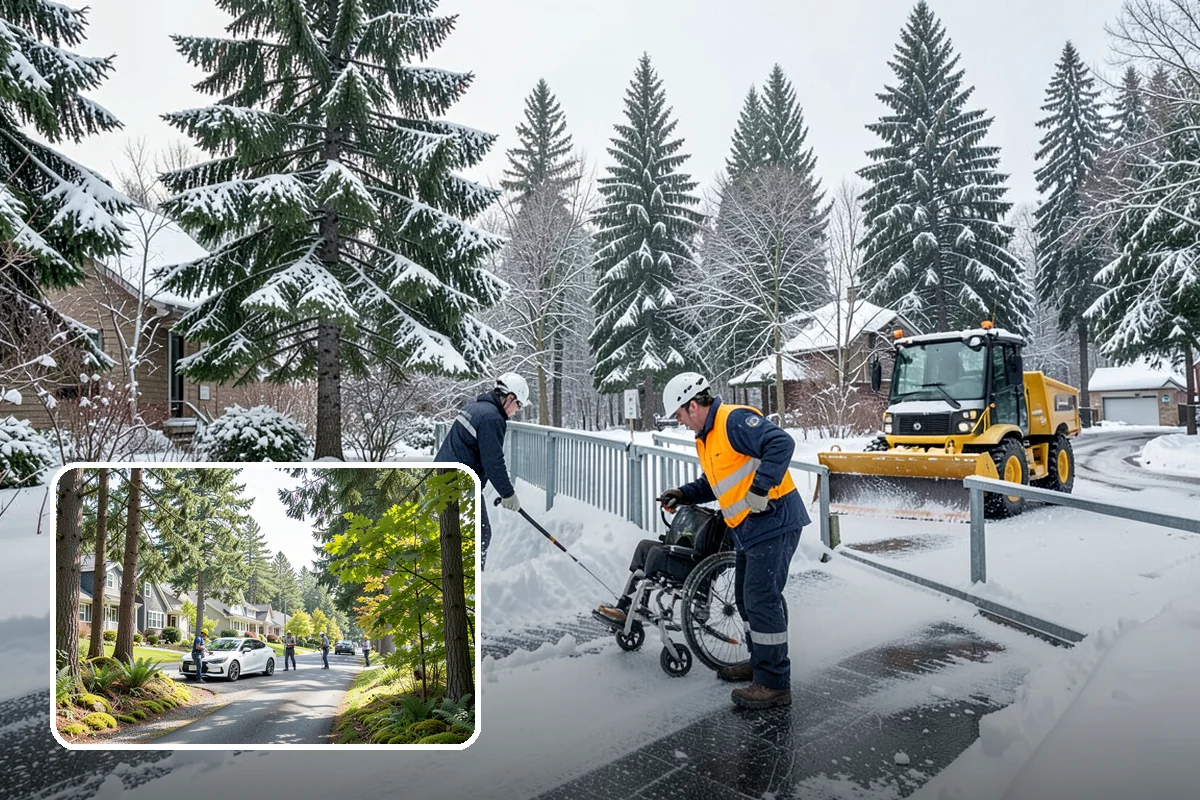 Double Driveway Snow Removal in Normandy Park, King County, WA - Clears the full two-car width