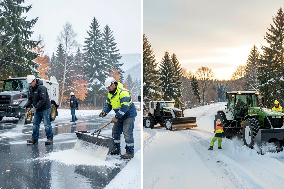 Double Driveway Snow Removal in Normandy Park, King County, WA - We plow or blow the full driveway width