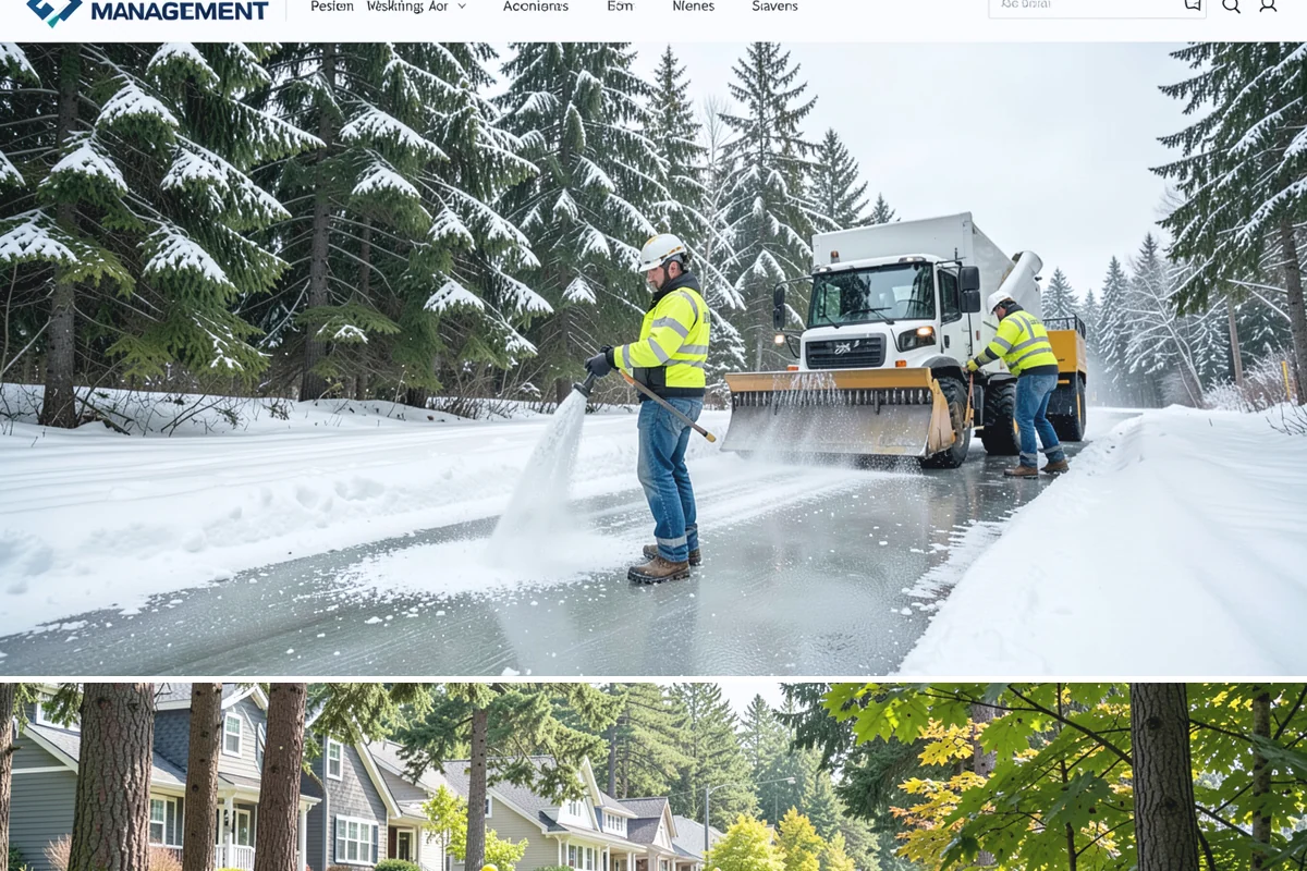 Double Driveway Snow Removal in Normandy Park, King County, WA - Double driveway clearing peaks during the midwinter snow window.