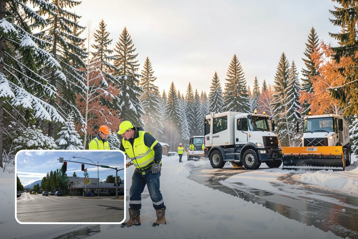 Double Driveway Snow Removal in North Bend, King County, WA - Clears the full two-car width