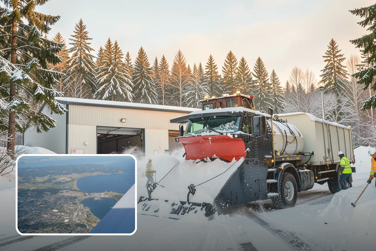 Double Driveway Snow Removal in Oak Harbor, Island County, WA - Clears the full two-car width