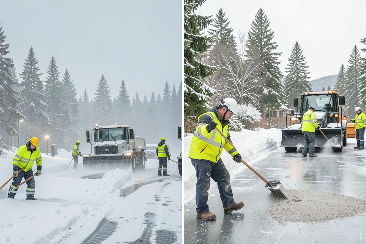 Double Driveway Snow Removal in Oak Harbor, Island County, WA - We plow or blow the full driveway width