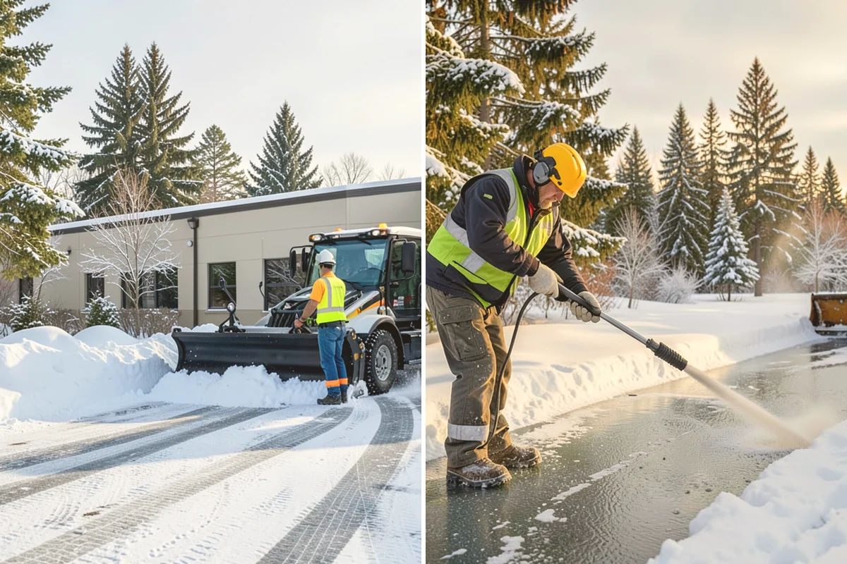 Double Driveway Snow Removal in Orting, Pierce County, WA - We plow or blow the full driveway width