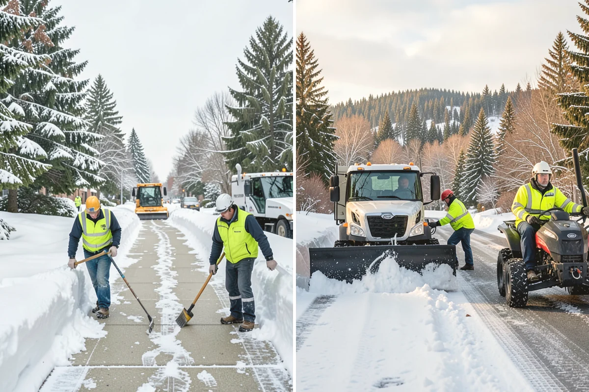 Double Driveway Snow Removal in Ruston, Pierce County, WA - We plow or blow the full driveway width