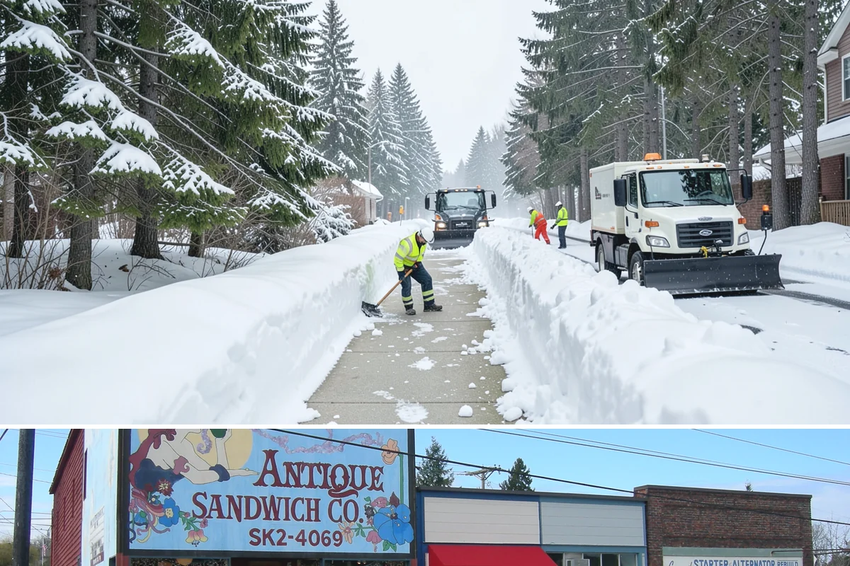Double Driveway Snow Removal in Ruston, Pierce County, WA - Double driveway clearing peaks during the midwinter snow window.