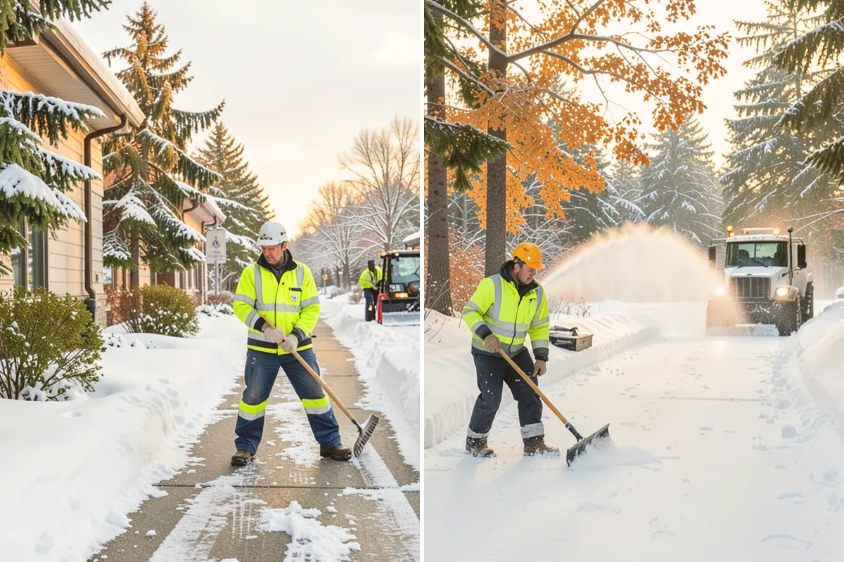 Double Driveway Snow Removal in Sammamish, King County, WA - We plow or blow the full driveway width