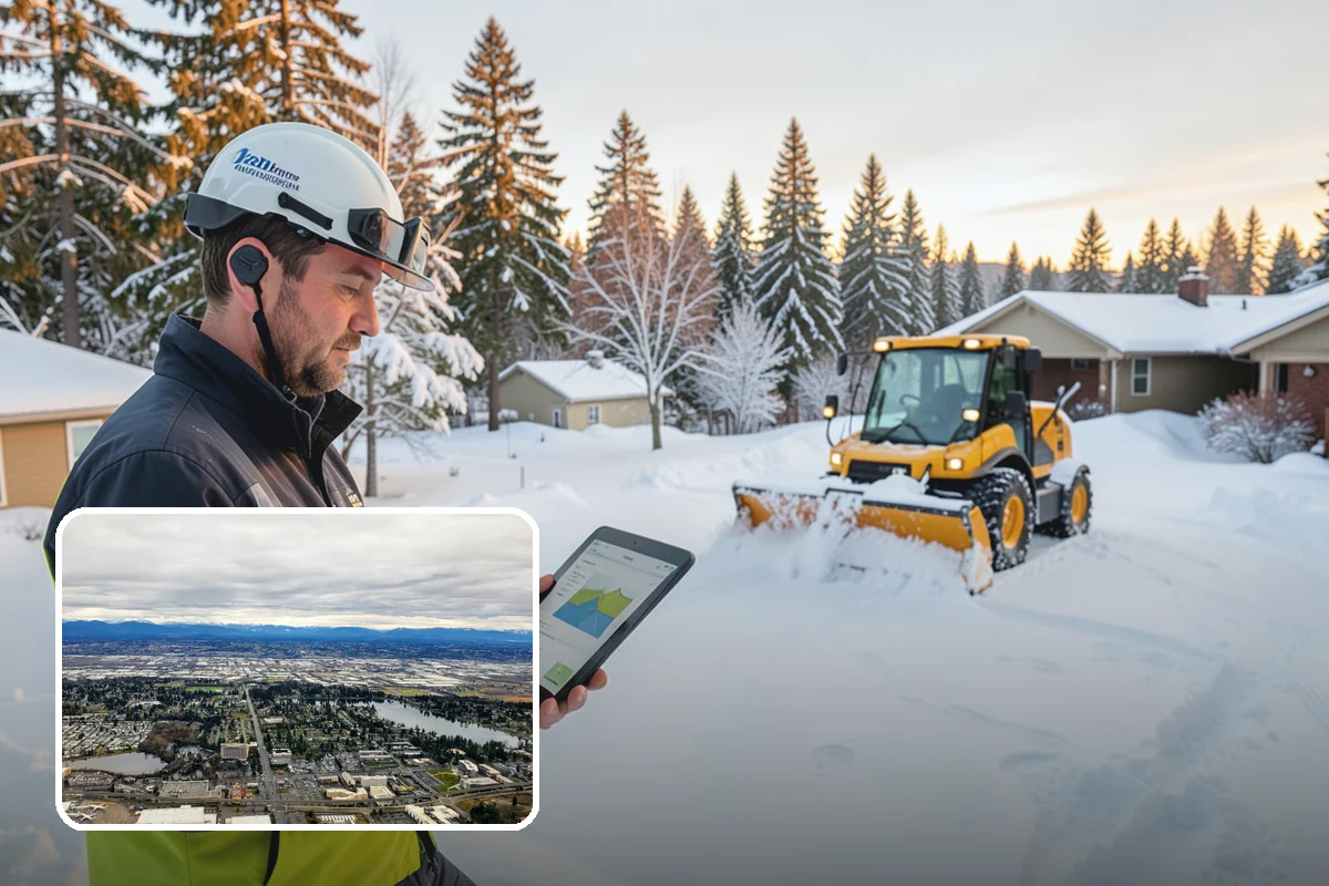 Double Driveway Snow Removal in SeaTac, King County, WA - Clears the full two-car width