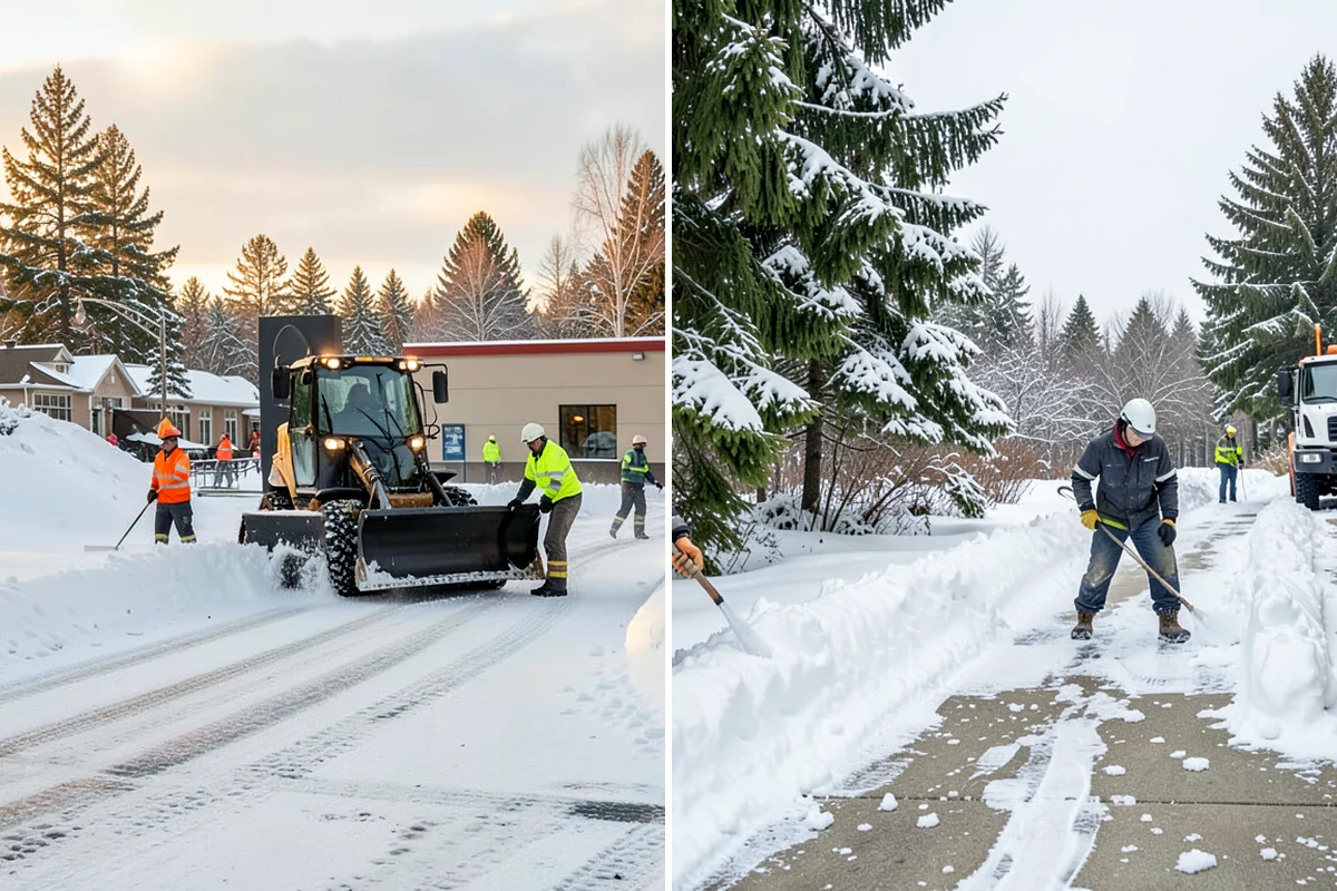 Double Driveway Snow Removal in SeaTac, King County, WA - We plow or blow the full driveway width
