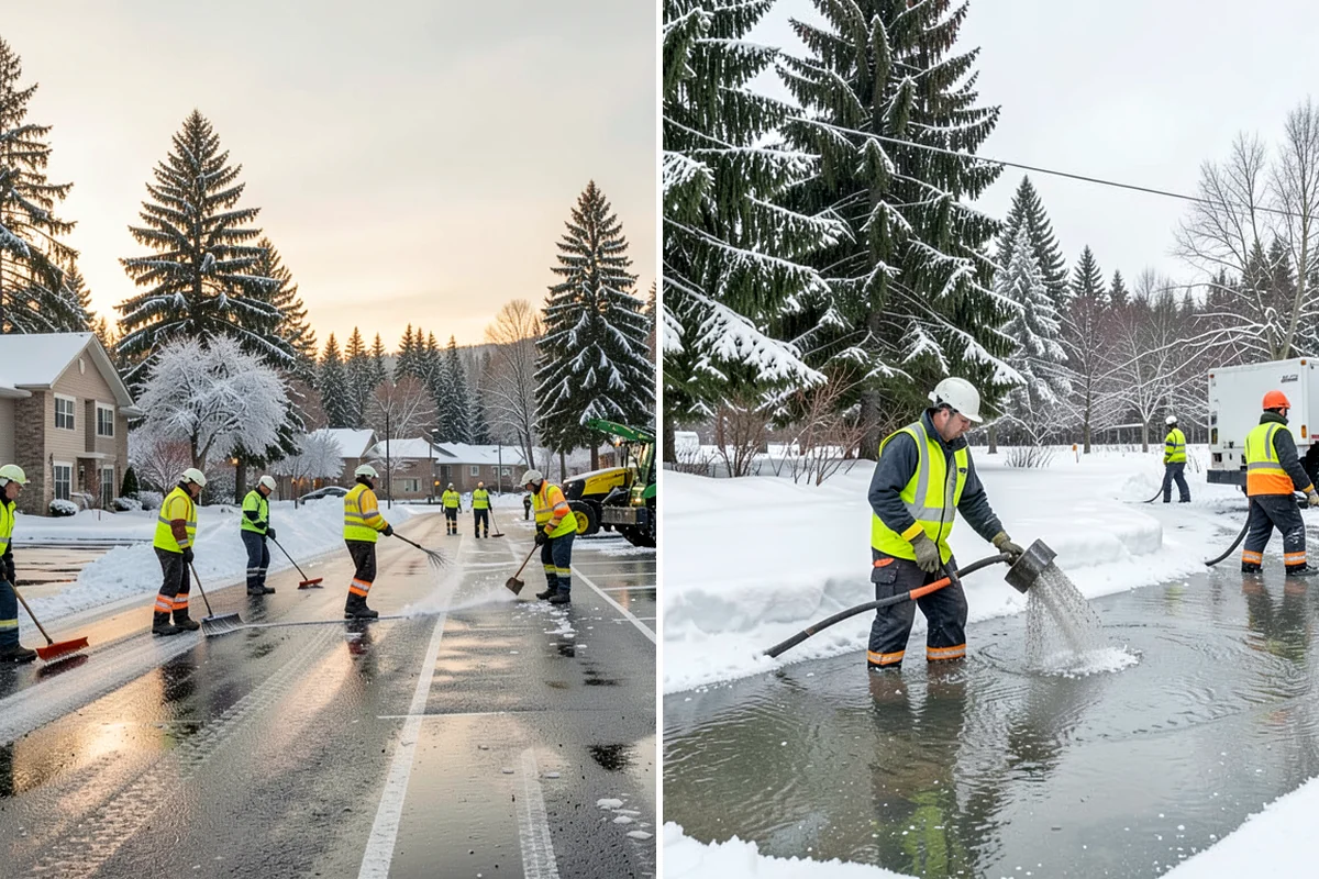 Double Driveway Snow Removal in Shoreline, King County, WA - We plow or blow the full driveway width
