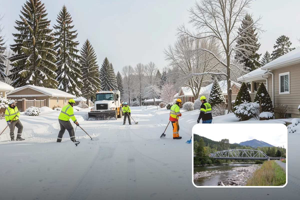 Double Driveway Snow Removal in Skykomish, King County, WA - Clears the full two-car width