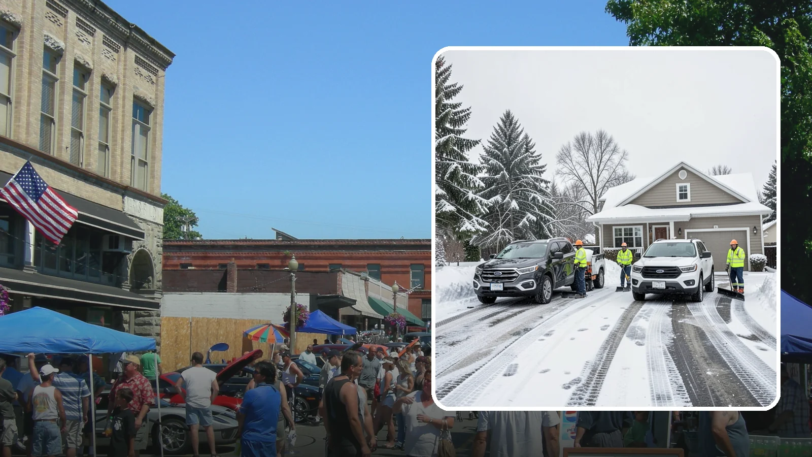 Double Driveway Snow Removal in Snohomish, Snohomish County, WA - We clear wide two-car driveways completely so both vehicles are ready to go after a storm.