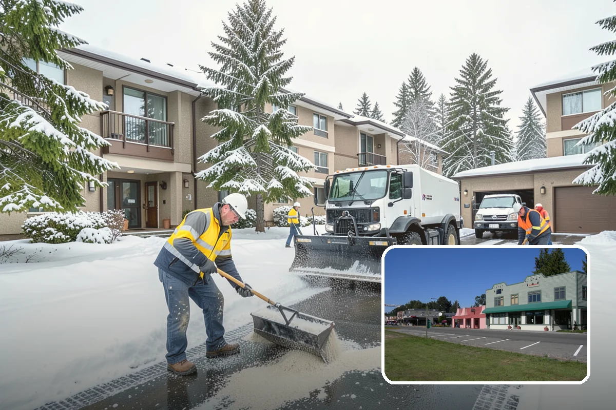 Double Driveway Snow Removal in Snoqualmie, King County, WA - Clears the full two-car width