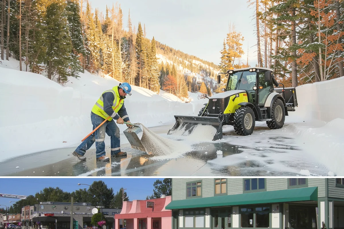 Double Driveway Snow Removal in Snoqualmie, King County, WA - Double driveway clearing peaks during the midwinter snow window.