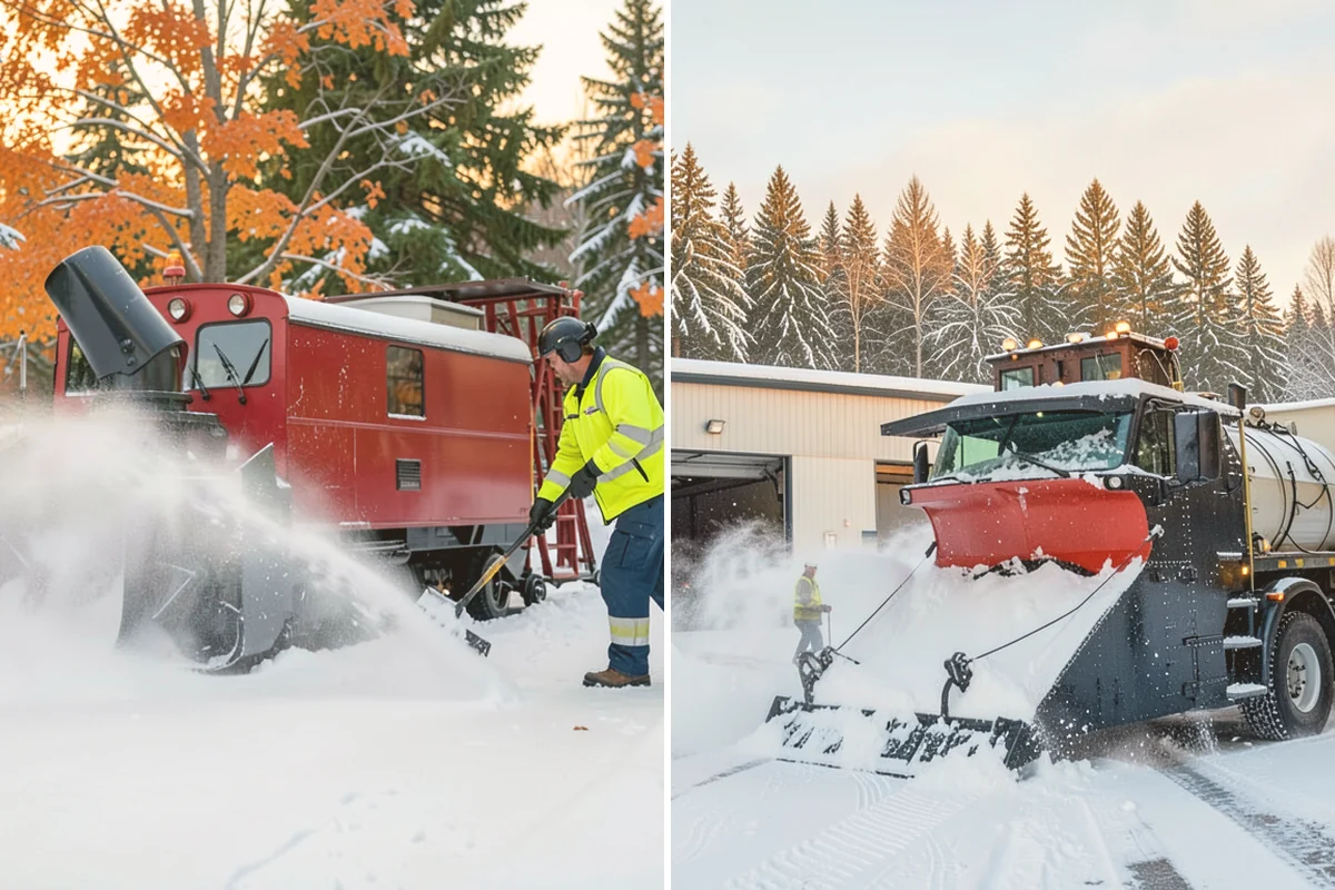 Double Driveway Snow Removal in Stanwood, Snohomish County, WA - We plow or blow the full driveway width