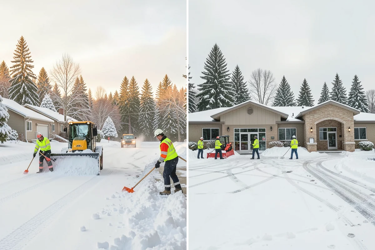 Double Driveway Snow Removal in Steilacoom, Pierce County, WA - We plow or blow the full driveway width
