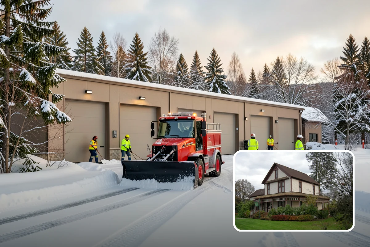 Double Driveway Snow Removal in Sumner, Pierce County, WA - Clears the full two-car width