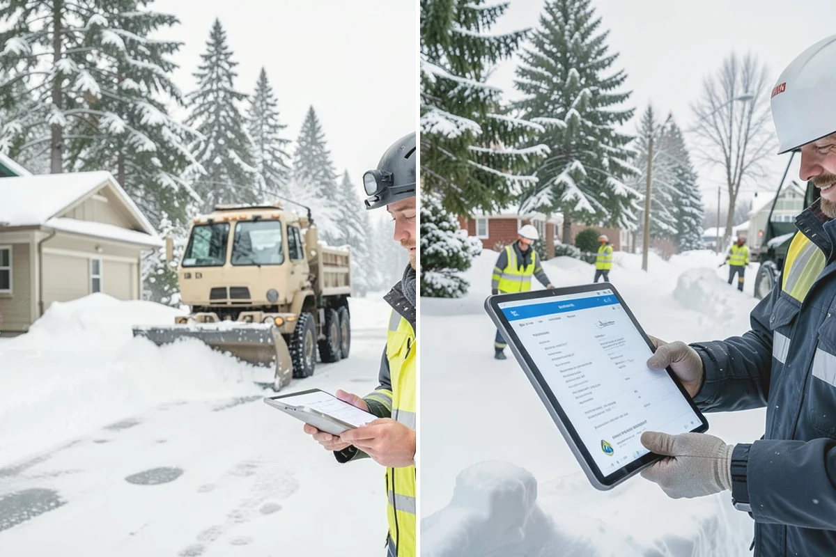 Double Driveway Snow Removal in University Place, Pierce County, WA - We plow or blow the full driveway width