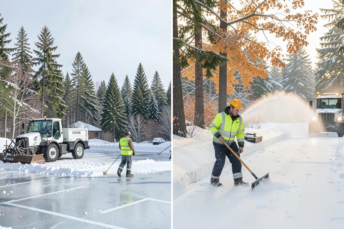 Double Driveway Snow Removal in Wilkeson, Pierce County, WA - We plow or blow the full driveway width