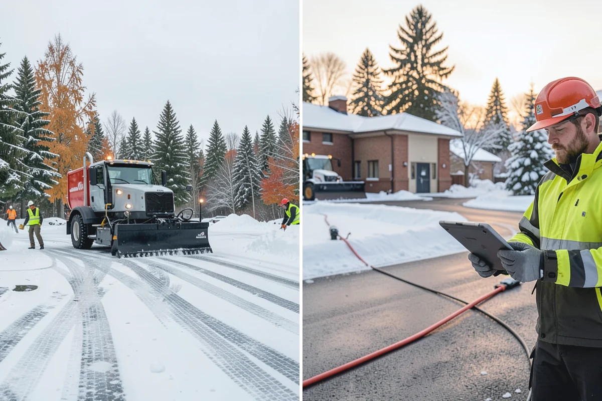 Double Driveway Snow Removal in Woodinville, King County, WA - We plow or blow the full driveway width
