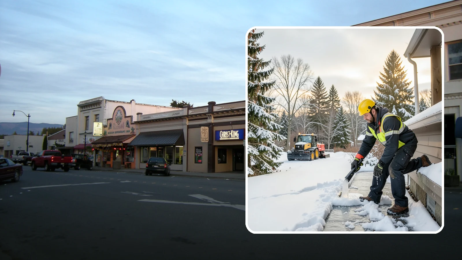 Downspout Ice Removal in Burlington, Skagit County, WA - We thaw and clear ice-blocked downspouts so roof meltwater drains instead of backing up.