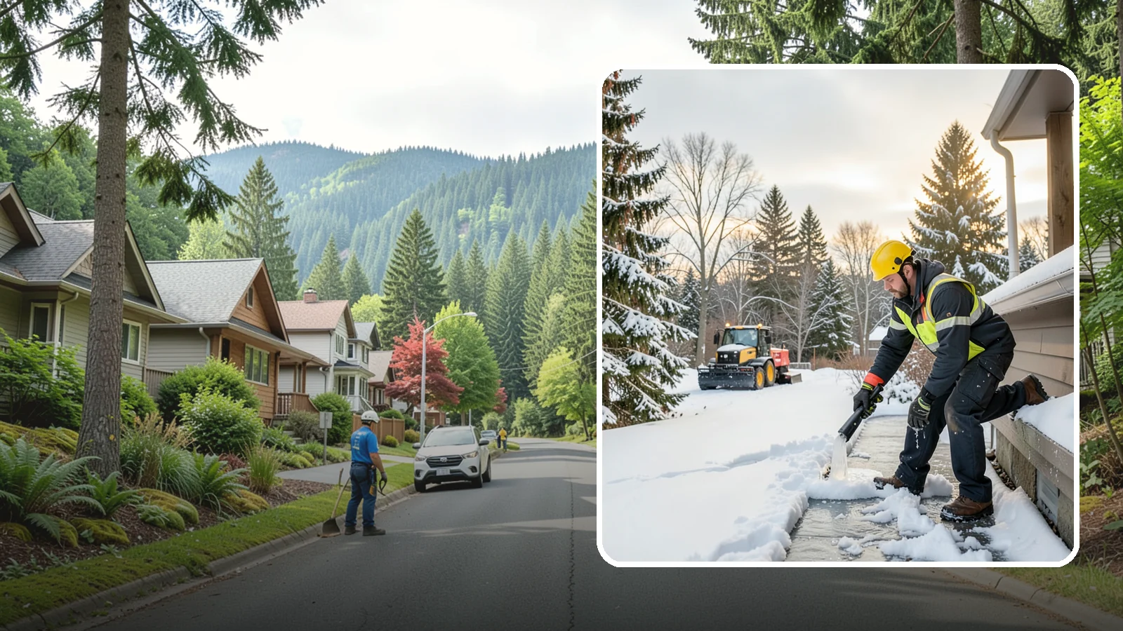 Downspout Ice Removal in Darrington, Snohomish County, WA - We thaw and clear ice-blocked downspouts so roof meltwater drains instead of backing up.