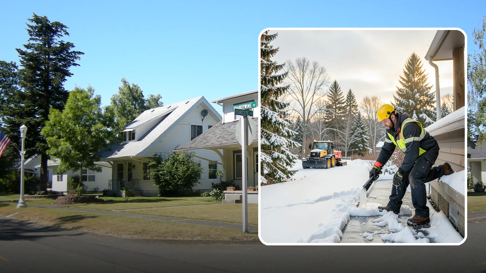Downspout Ice Removal in DuPont, Pierce County, WA - We thaw and clear ice-blocked downspouts so roof meltwater drains instead of backing up.