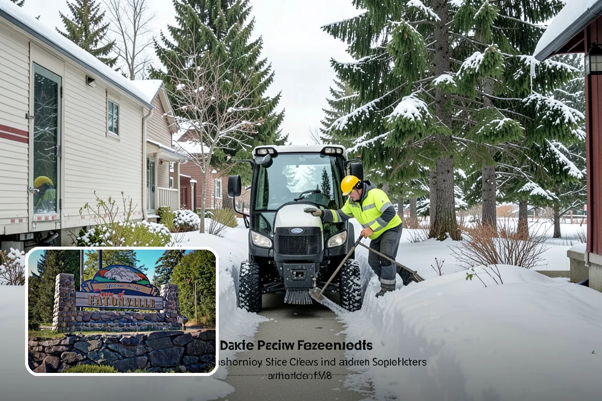 Downspout Ice Removal in Eatonville, Pierce County, WA - Restored roof drainage through cleared downspouts