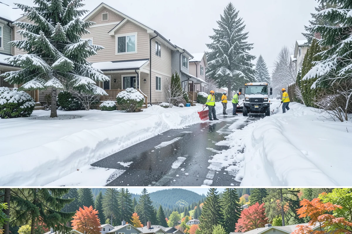Downspout Ice Removal in Fircrest, Pierce County, WA - Downspout ice removal is most needed during and after cold snaps from December through February when drainage freezes.