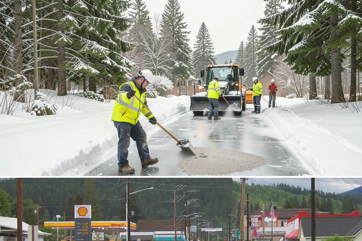 Downspout Ice Removal in Granite Falls, Snohomish County, WA - Downspout ice removal is most needed during and after cold snaps from December through February when drainage freezes.