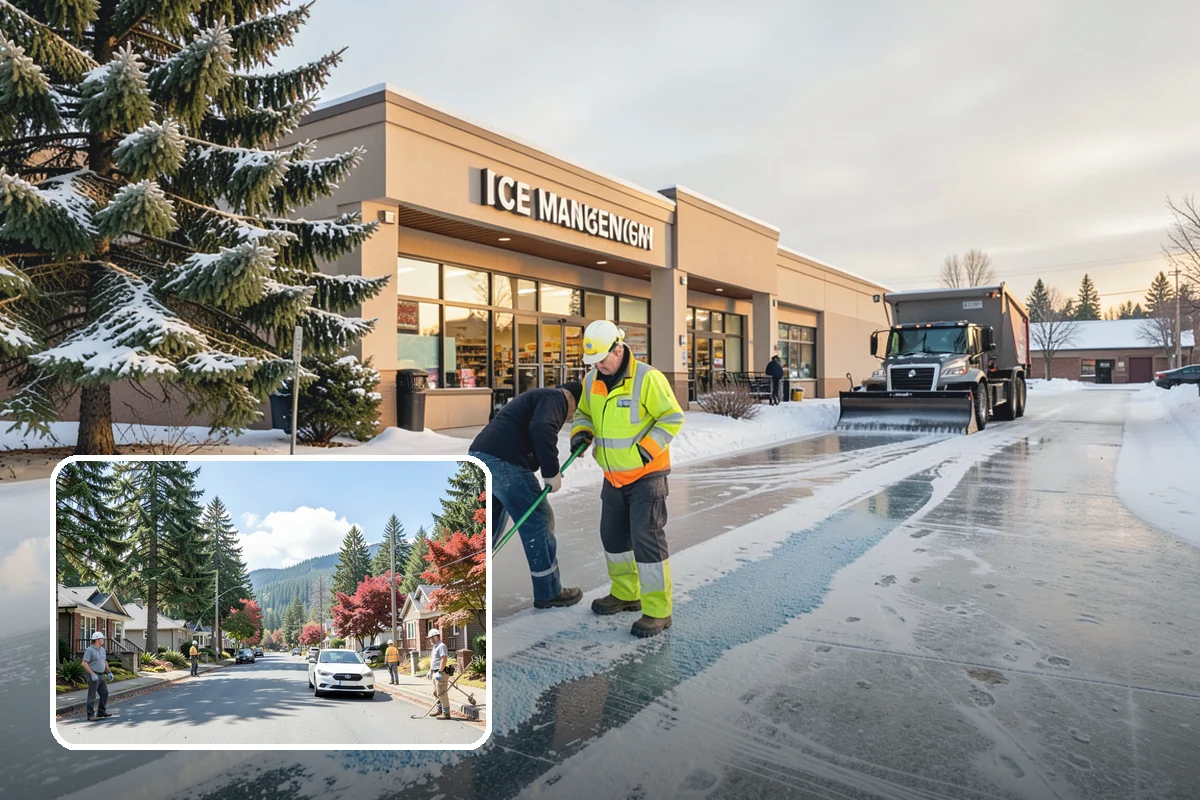 Downspout Ice Removal in Hunts Point, King County, WA - Restored roof drainage through cleared downspouts