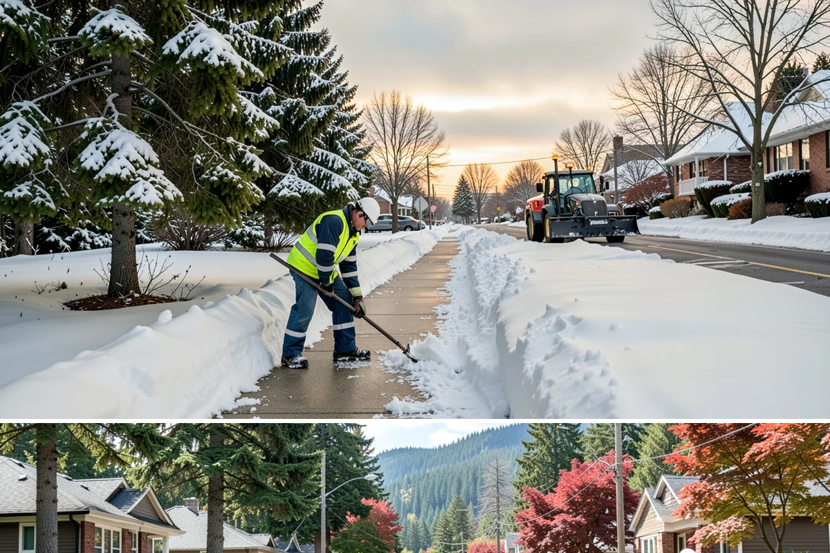 Downspout Ice Removal in Hunts Point, King County, WA - Downspout ice removal is most needed during and after cold snaps from December through February when drainage freezes.