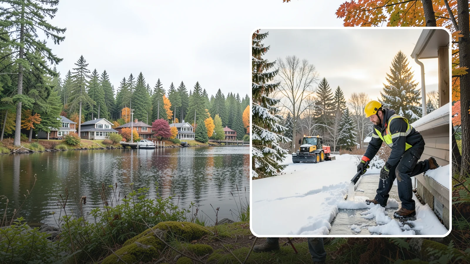 Downspout Ice Removal in La Conner, Skagit County, WA - We thaw and clear ice-blocked downspouts so roof meltwater drains instead of backing up.