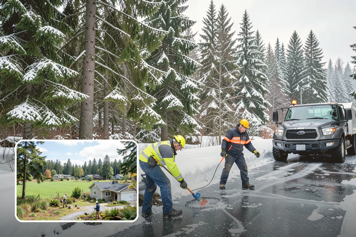 Downspout Ice Removal in Lyman, Skagit County, WA - Restored roof drainage through cleared downspouts
