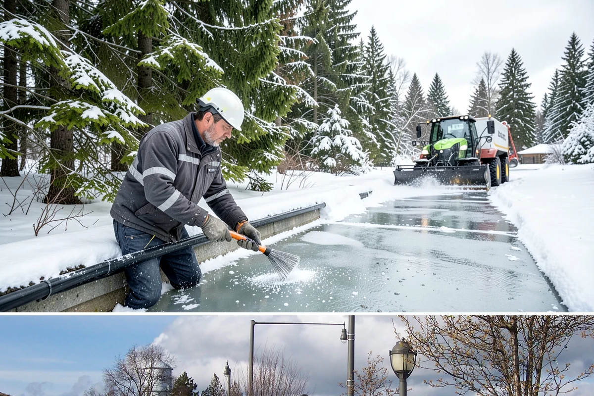 Downspout Ice Removal in Marysville, Snohomish County, WA - Downspout ice removal is most needed during and after cold snaps from December through February when drainage freezes.